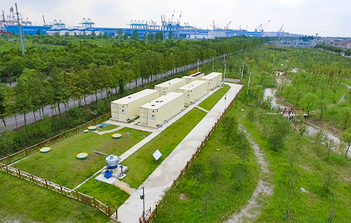A temporary sewage treatment project in Chongming District, Shanghai